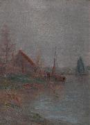 unknow artist Morning fog over the River Schelde oil painting picture wholesale